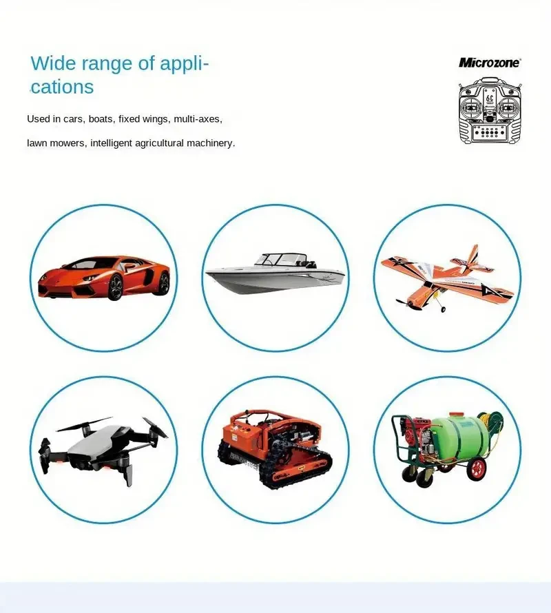 MC6C Mini 2.4G Remote Control Receiver with Antenna - Perfect for RC Aircraft, Boats & Vehicles