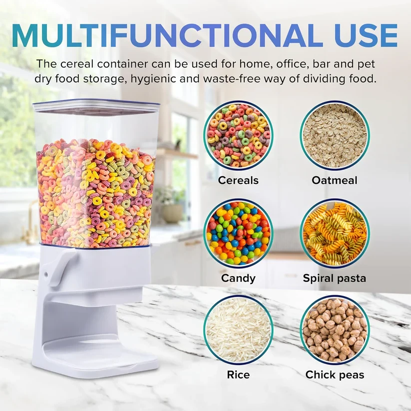 Easy Dispense Cereal Dispenser | Large Capacity & Hygienic Storage