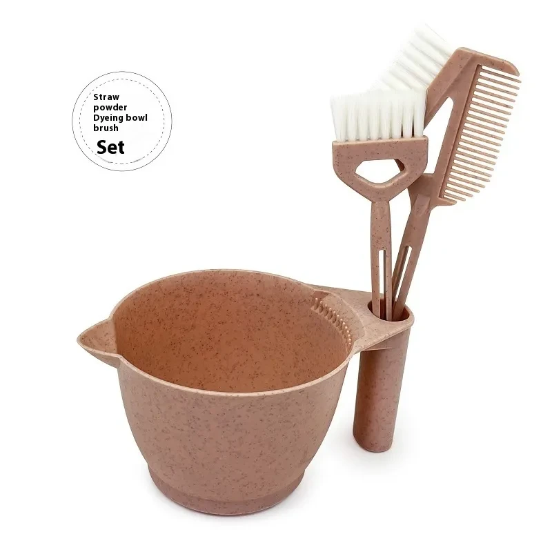 Hair Dye Straw Bowl Brush Set