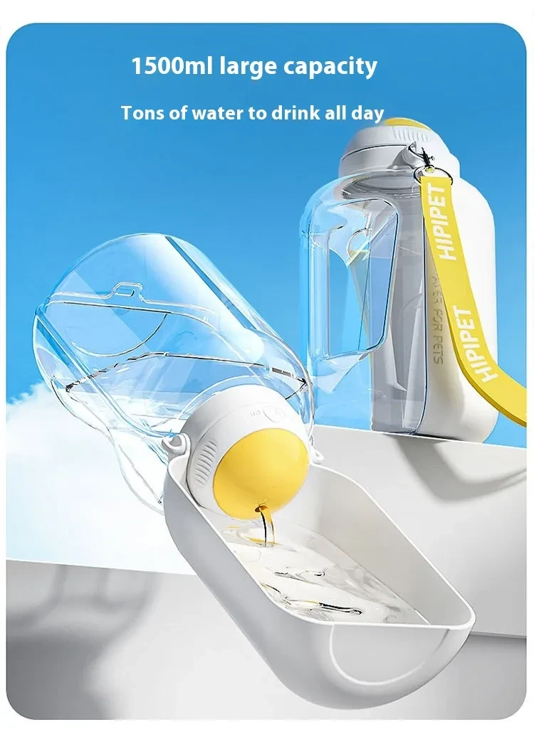 2 In 1 Dog Large Capacity Pets Outdoor Drinking Pot