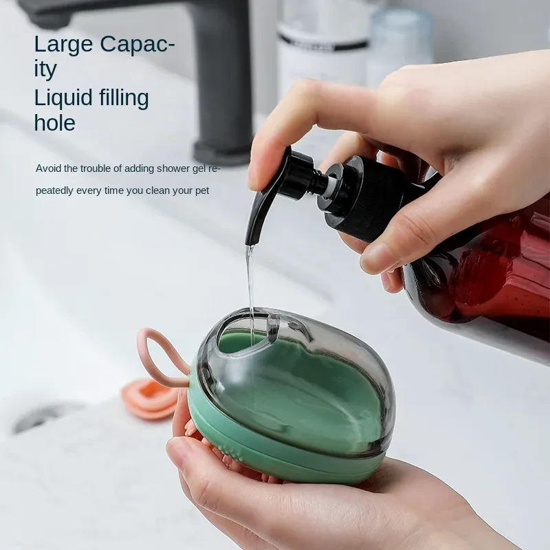 Bathing Dispensing Grooming Brush For Pets