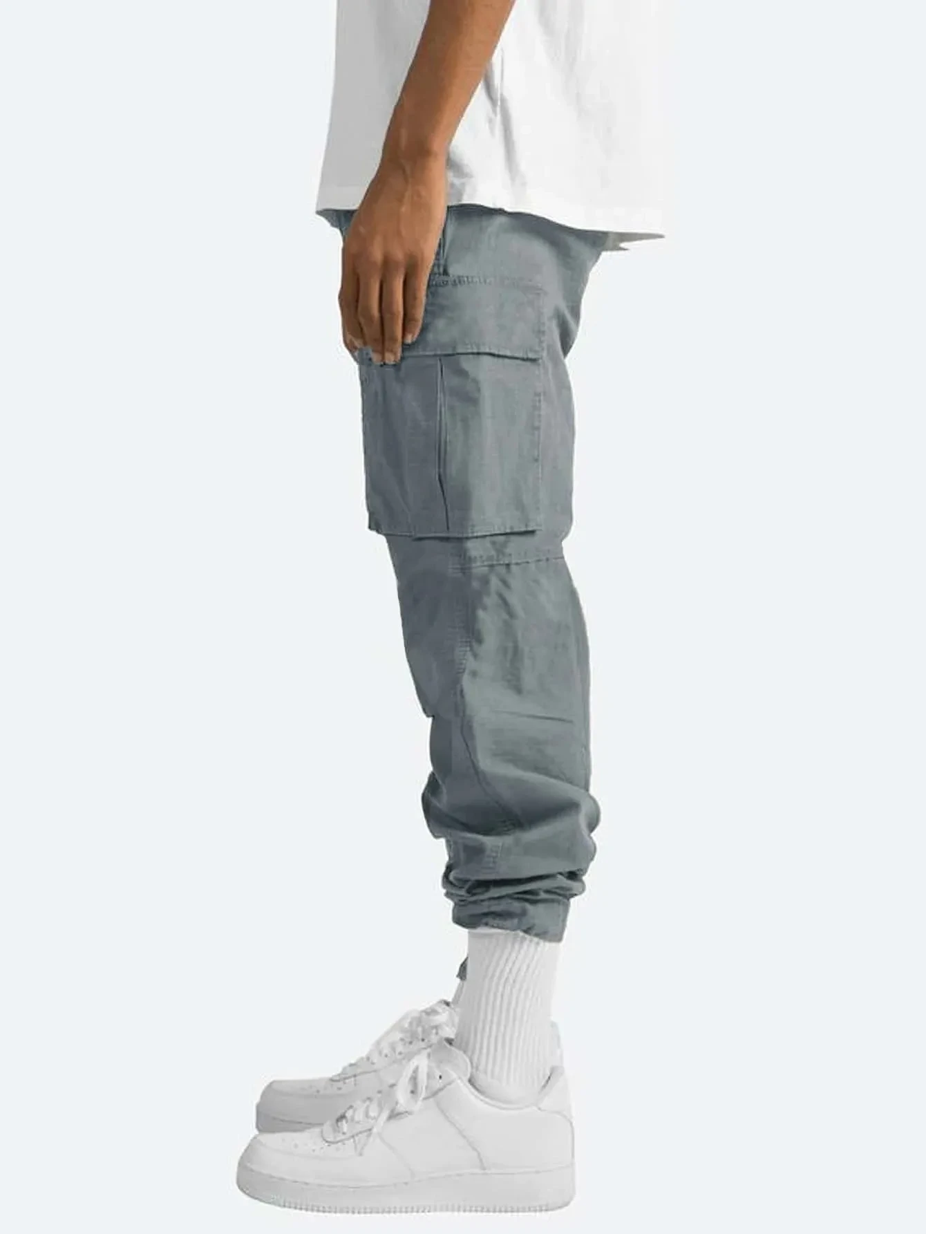 Men's Workwear Drawstring Multi-pocket Casual Pants