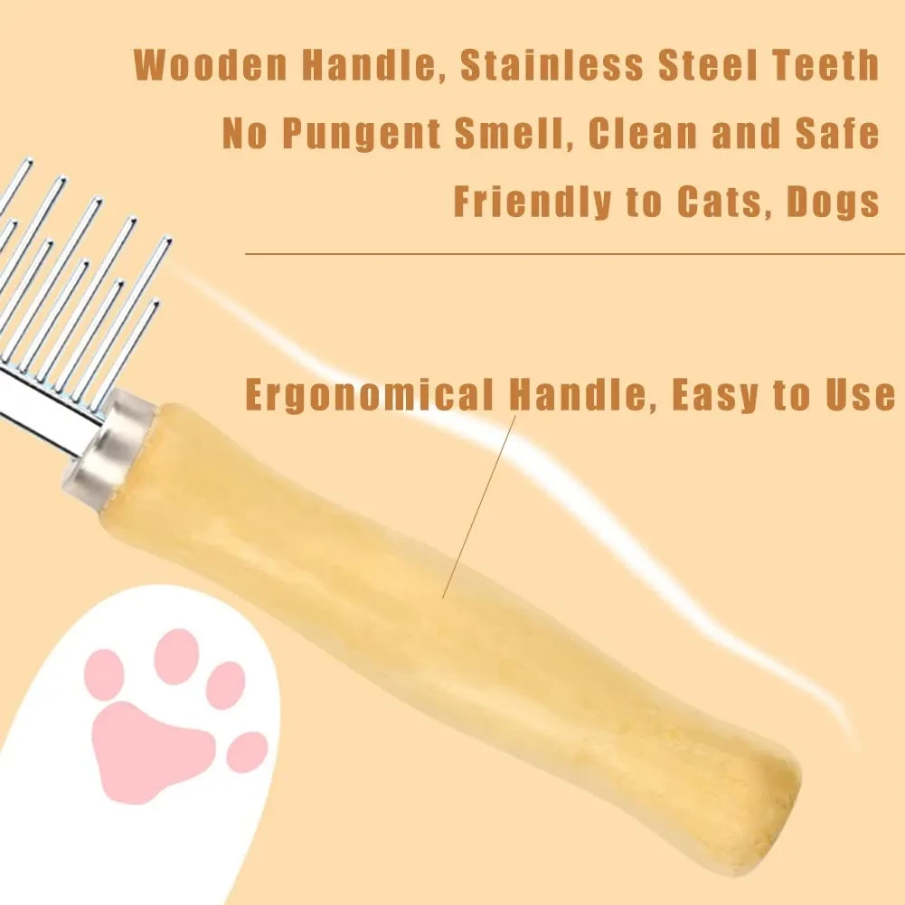Dog Cat Comb Double Sided Grooming Brush