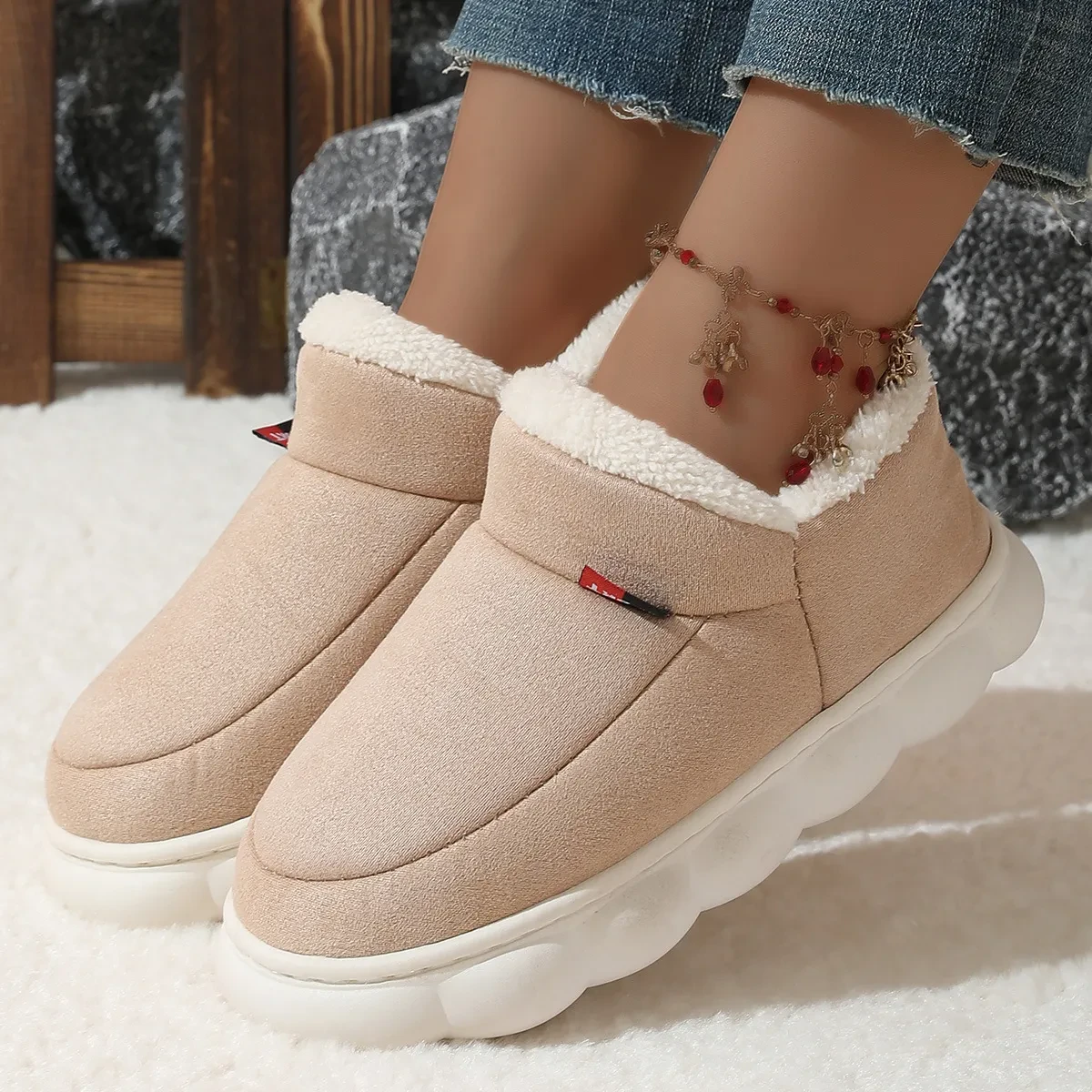 Winter Plush Cotton Shoes Women