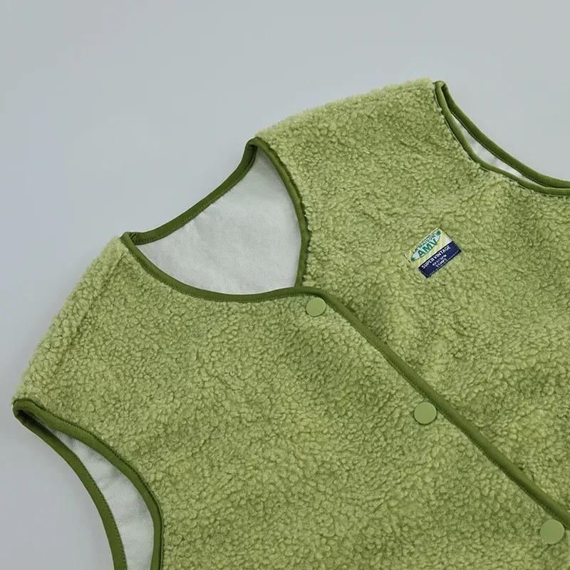 Fashion Single-breasted Vest Jacket Fall Winter Loose Outwear