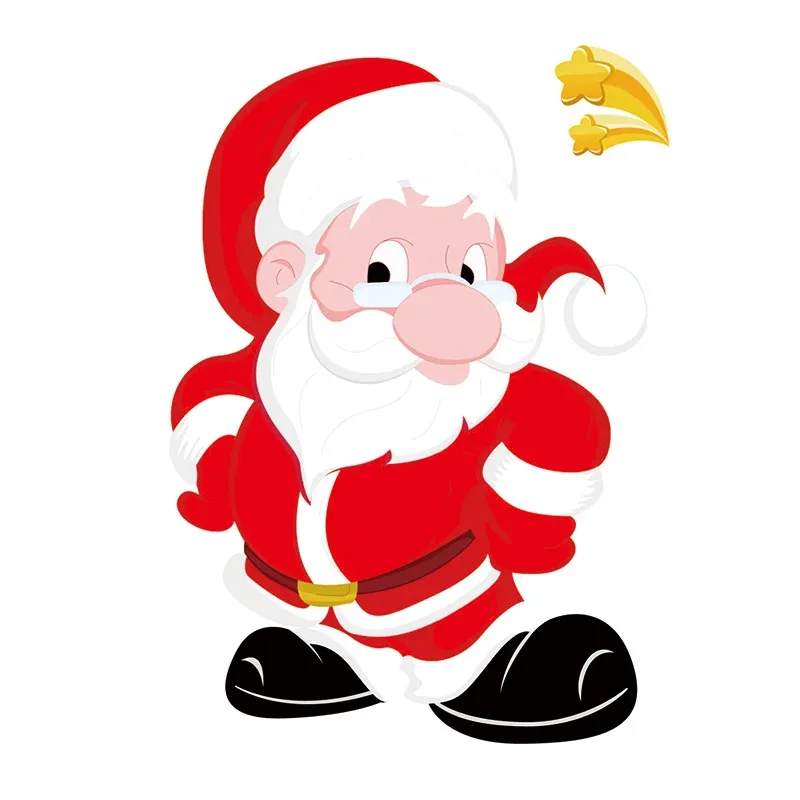 Christmas Glass Window Static Sticker Santa Claus Stickers Decoration Supplies