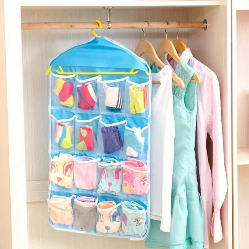 16-Pocket Hanging Bag Storage Organizer Space-Saving Solution