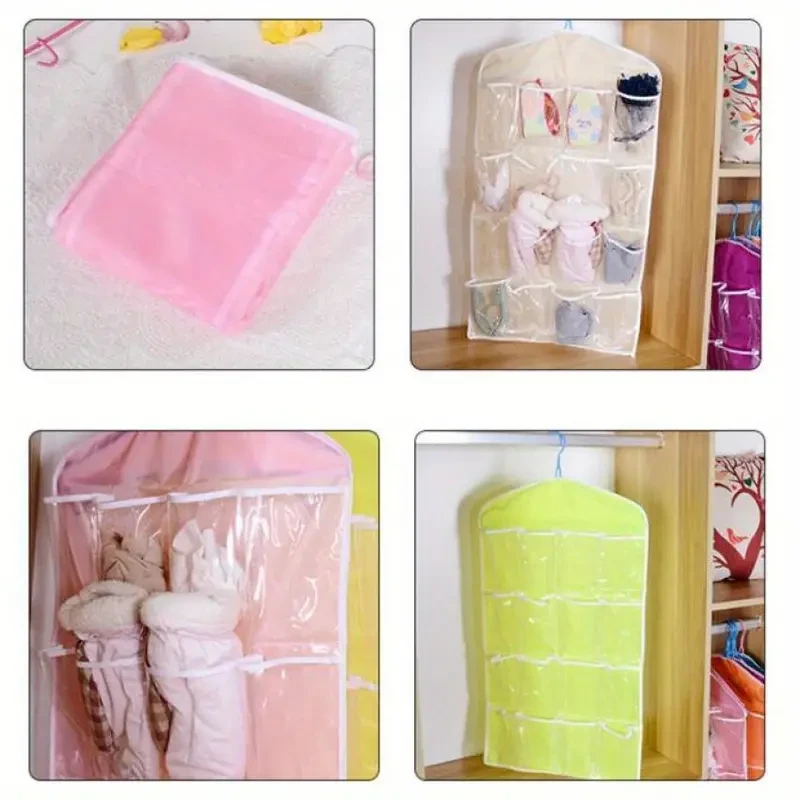 16-Pocket Hanging Bag Storage Organizer Space-Saving Solution