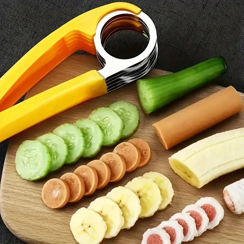 Stainless Steel Banana & Cucumber Slicer Handy Kitchen Gadget