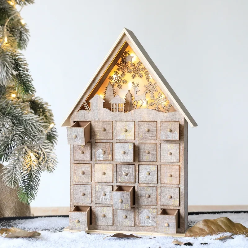 Christmas decoration wooden calendar