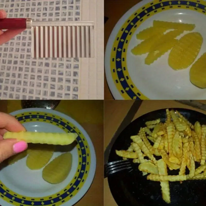 Potato Crinkle Cut Knife - Wavy Slicer for Vegetables