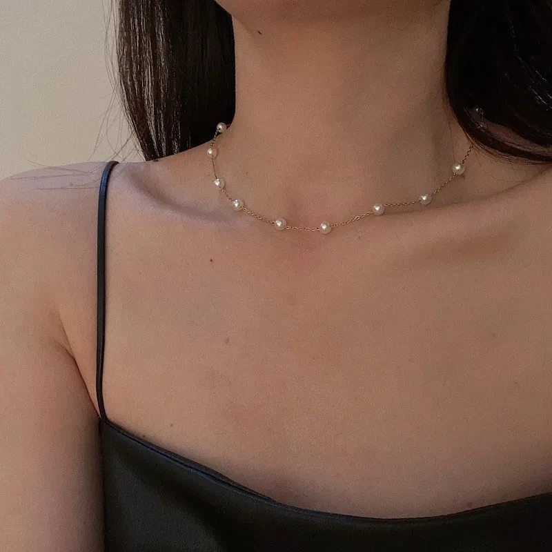 Elegant And Sweet French Vintage Pearl Necklace
