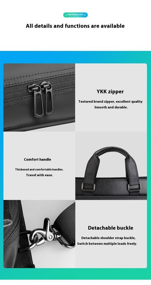 Men's Business Handheld Notebook Computer Briefcase