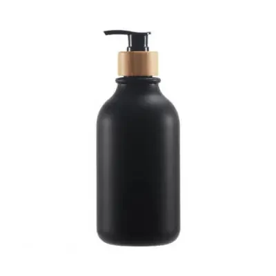 Push Round Shoulder Frosted Lotion Bottle PET Plastic Shampoo