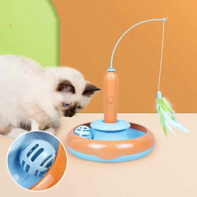 2 In 1 Pet Cat Toy with Feather