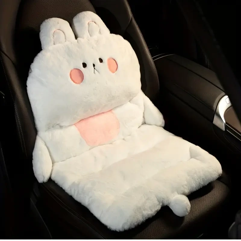 Car Seat Cushion Winter Plush Cartoon Single Seat Cushion Warm
