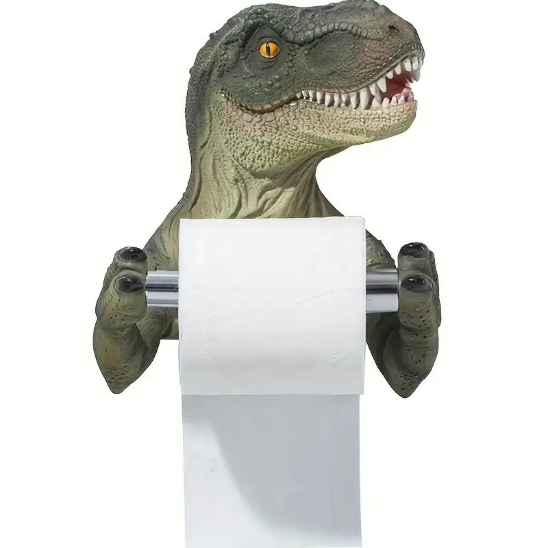 1pc Cartoon Dinosaur Kitchen Paper Towel Holder