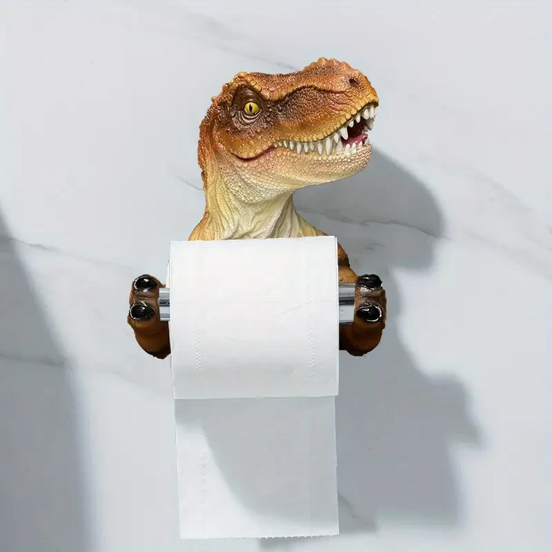 1pc Cartoon Dinosaur Kitchen Paper Towel Holder