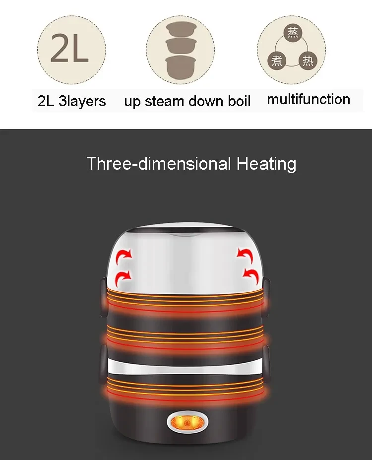 3pcs Multi-functional lunch box