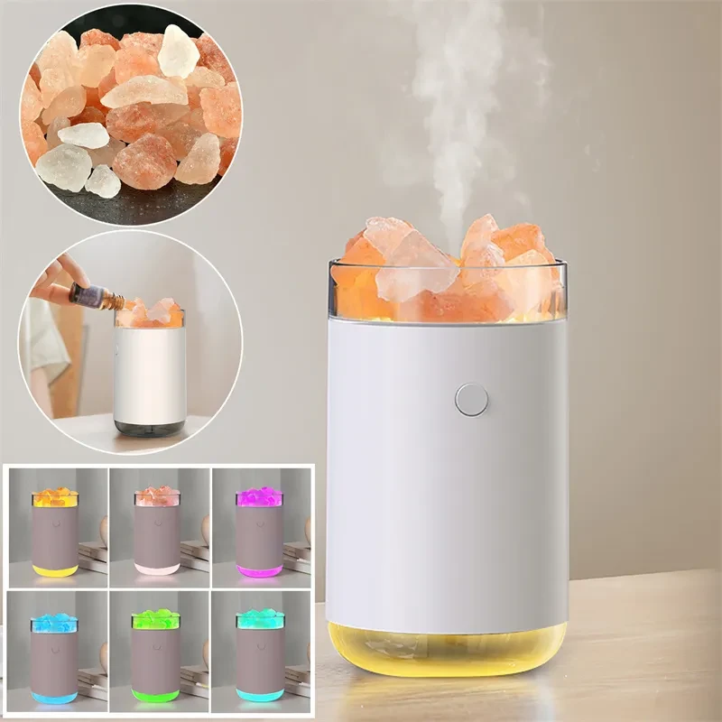 Air Humidifier Crystal Salt Stone With LED