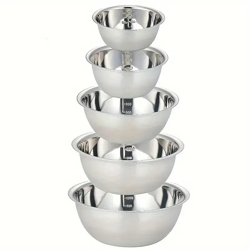 5pcs Stainless Steel Mixing Bowls