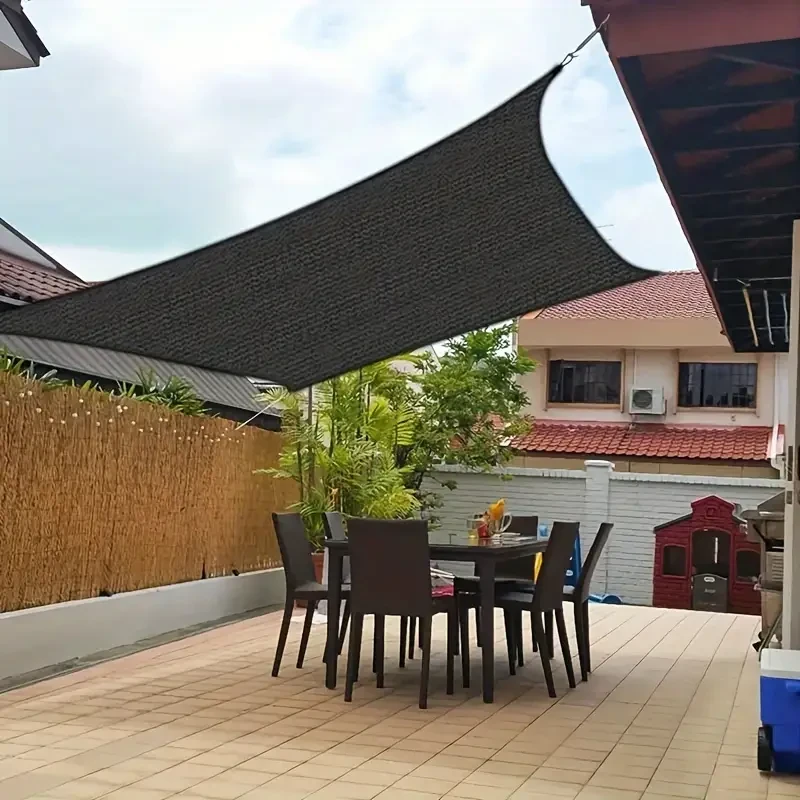 Extra-Large Black Sun Shade Fabric with Grommets - HDPE Mesh for Greenhouses, Patios, Plants & Gazebos