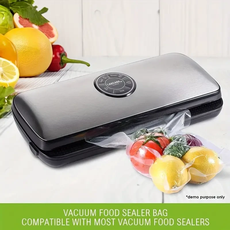 Vacuum Sealer Bags, 1 Rolls Kitchen Food Meat Saver Storage Bags, Embossed, BPA Free, With Diamond Texture For Meal Prep Sous Vide