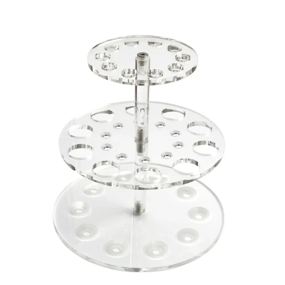 Acrylic Double-layer Round Makeup Display Drying Rack