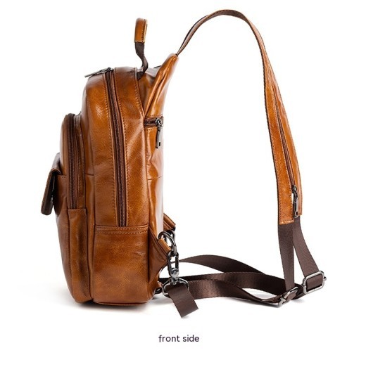 Travel Multifunctional Men's First Layer Cowhide Bag