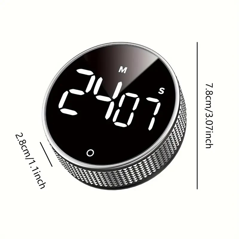Stylish Circular Kitchen Timer - Rotating Time Management Tool for Cooking, Baking, Sports & More