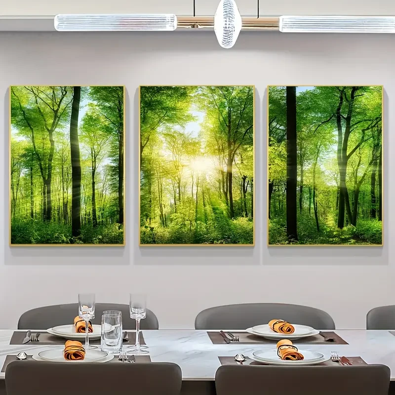 3pcs/set Unframed Canvas Poster, Modern Art, Natural Landscape