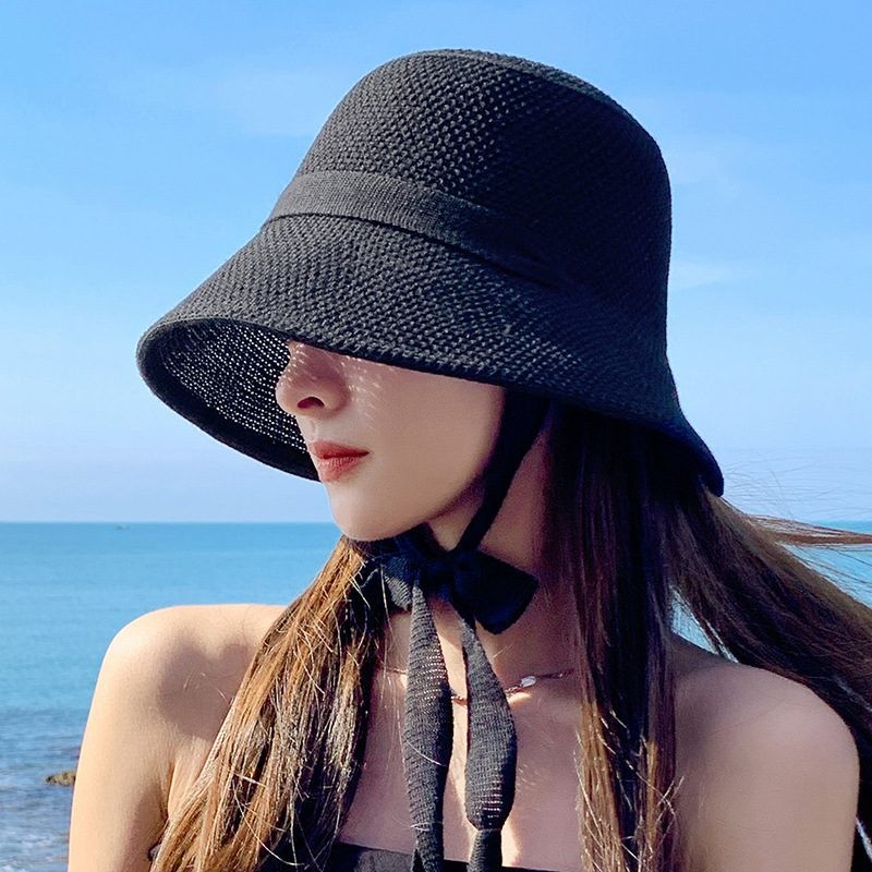 Women Lady Sun Straw Hat Wide Brim Floppy Derby Summer Beach Cap 3 Colours