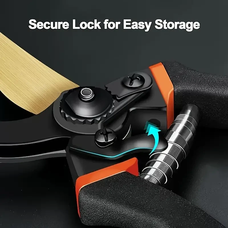 8.5" Professional Titanium Bypass Pruning Shears (T13) - Super Sharp Premium Garden Shears