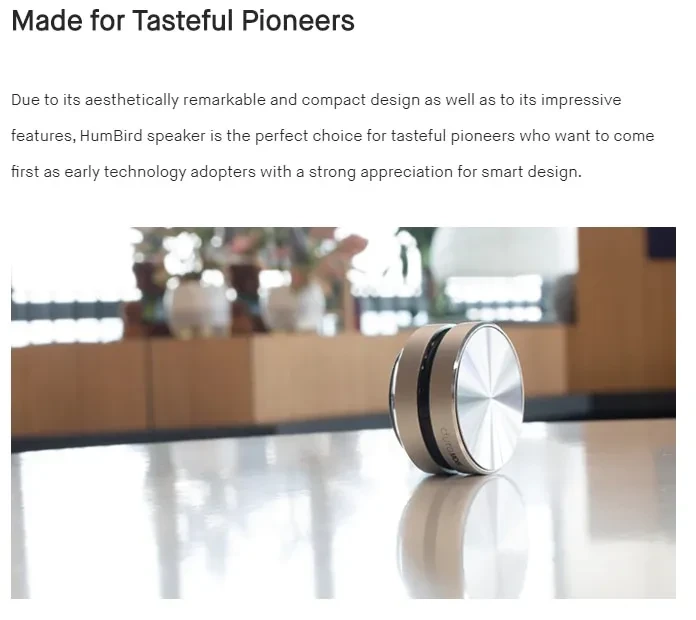 Bone Conduction Hummingbird Speaker