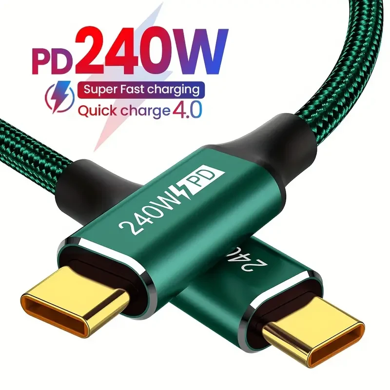 240W PD3.1 USB Type C To C Cable Fast Charging Cable