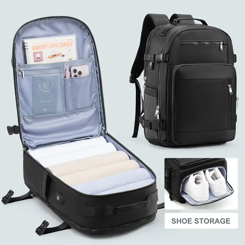 Versatile Luggage Backpack with Shoes Compartment - Urban Hiking, Commuter Laptop, and Fitness Storage Bag