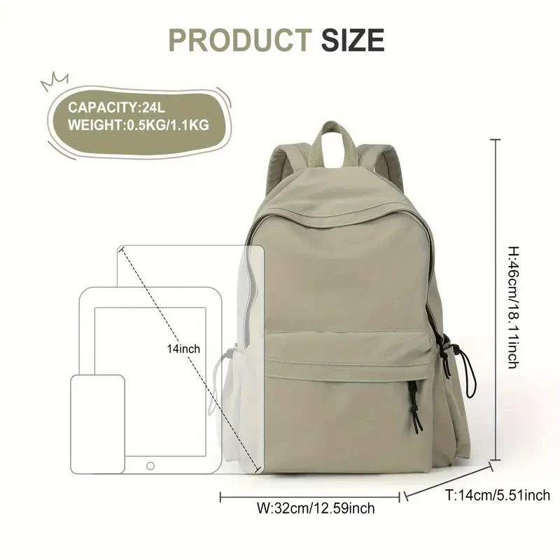 Upgraded Student Laptop Backpack - Waterproof, Lightweight, Large Capacity School Bag for Men and Women