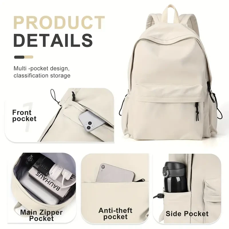 Upgraded Student Laptop Backpack - Waterproof, Lightweight, Large Capacity School Bag for Men and Women