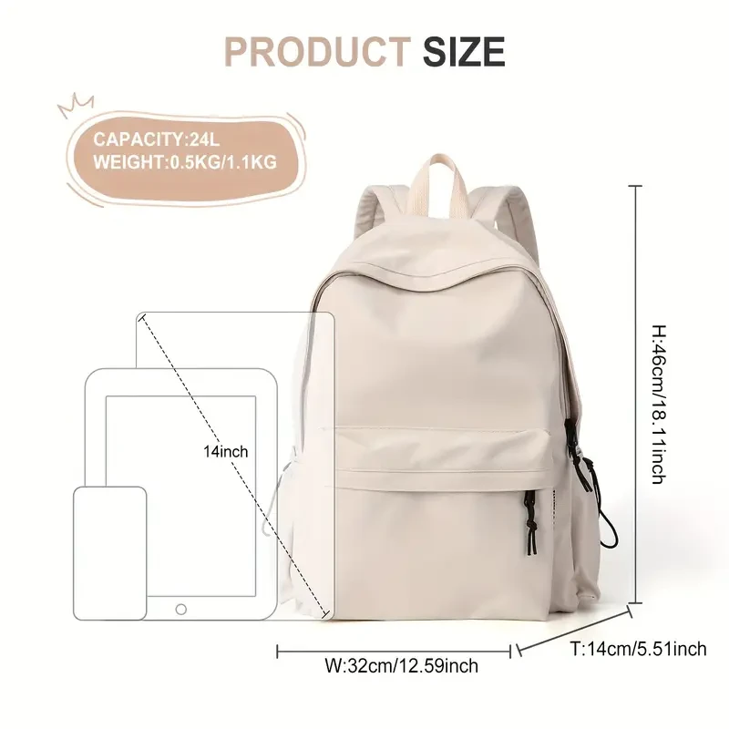 Upgraded Student Laptop Backpack - Waterproof, Lightweight, Large Capacity School Bag for Men and Women