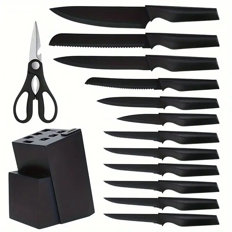 14-Piece Kitchen Knife Set with Self-Sharpening Block