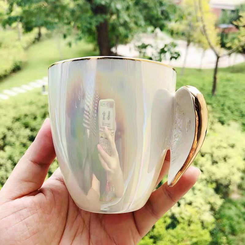 Fairy Cup Golden Angel Wings Ceramic Cup