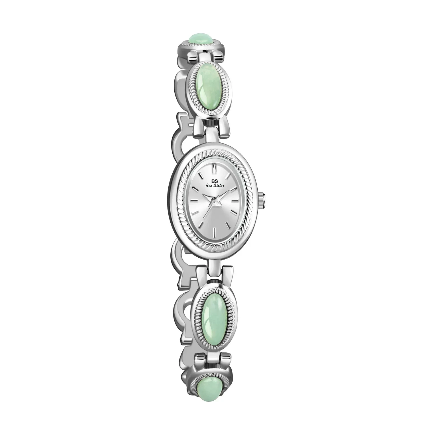 Watch Ladies Bracelet Luxury Brand Waterproof Retro Natural Dongling Stone Hetian Jade