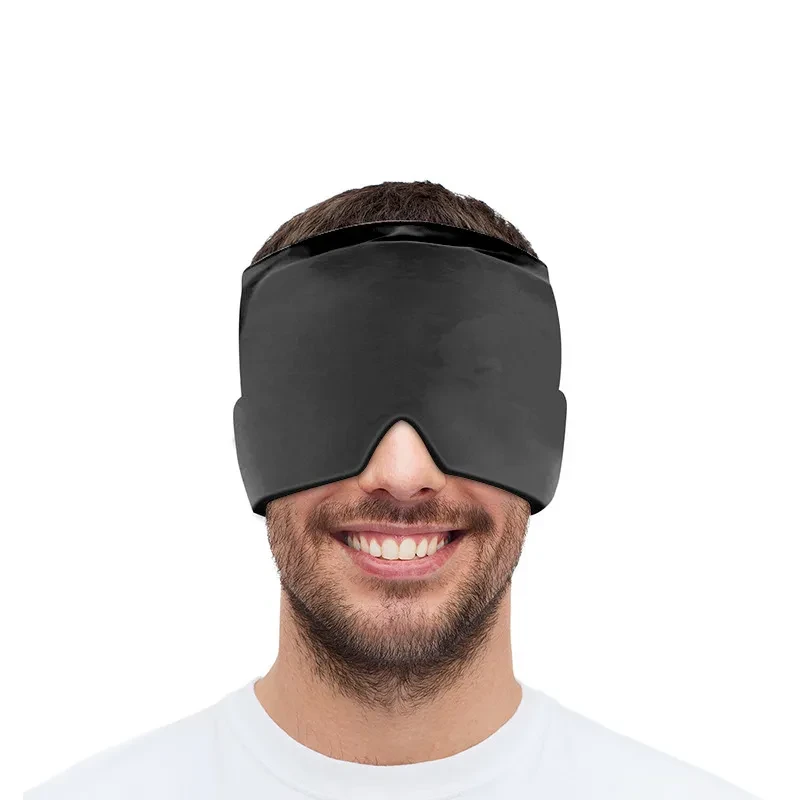 Migraine Relief Hat Cold Therapy Migraine Relief Products Comfortable Head Wrap Ice Pack Eye Mask For Puffy Eyes