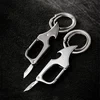 Multifunctional pendant bottle opener metal double ring key chain