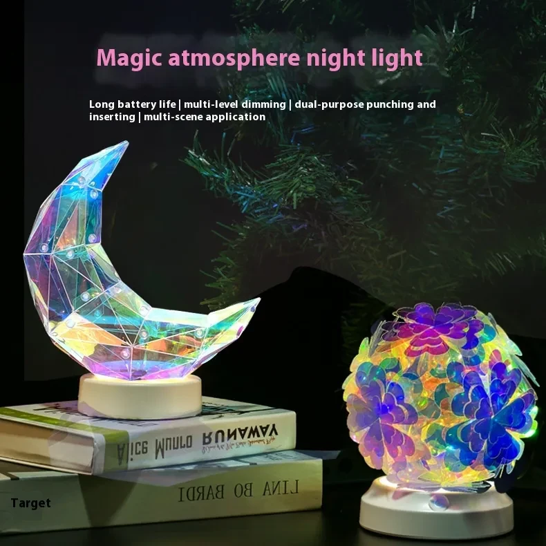 Bedroom Bedside Lamp Colorful Color Changing Northern Lights Small Night Lamp