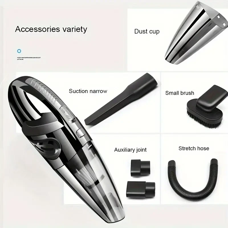 Car Wireless Vacuum Cleaner Large Capacity Dust Cup Strong Suction