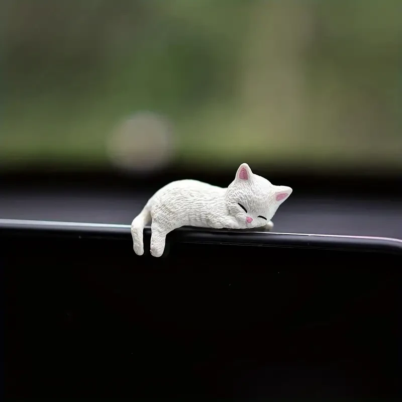 4pcs Set of Adorable Cartoon Cat Car Dashboard Decorations