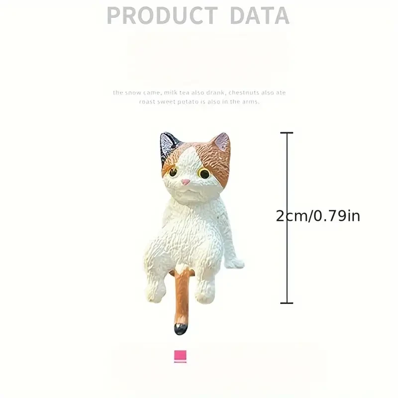 4pcs Set of Adorable Cartoon Cat Car Dashboard Decorations