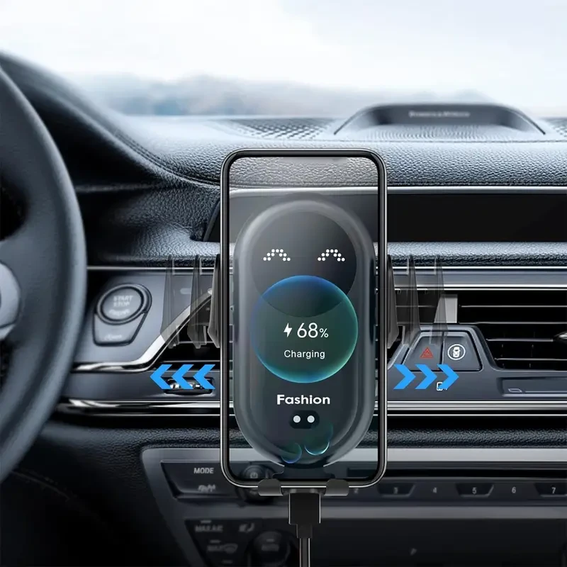 USB-Powered Car Charging Mount, Intelligent Auto Infrared Sensor Switch