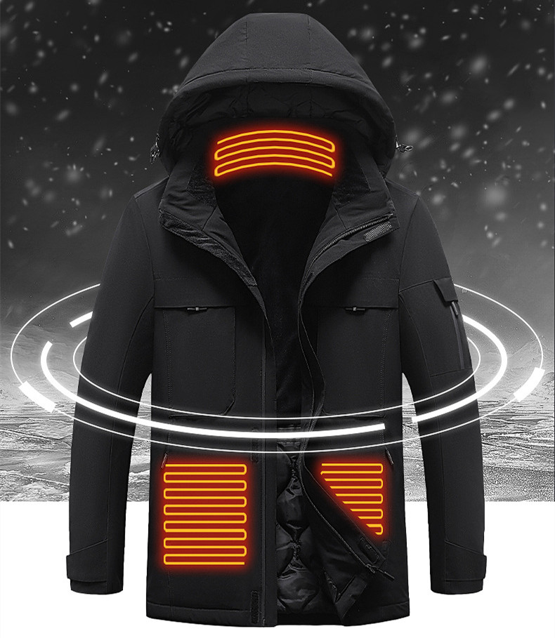 Winter Outdoors Sports Heating Ski Suit Thick Warm Men's And Women's Charging Clothes